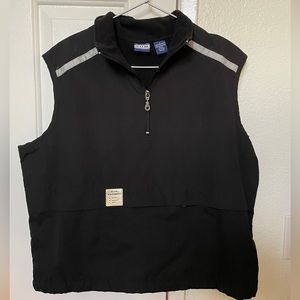 Vintage BUM Equipment Fleece Lined Vest w/ Reflective Strips & Hidden Pouch